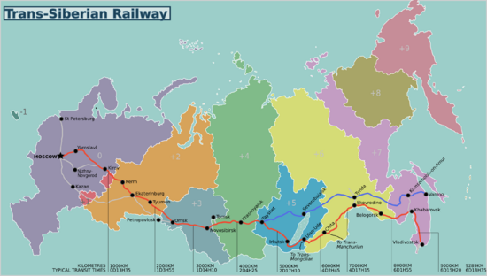 Trans Siberian railway map