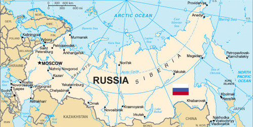 Russia largest country map