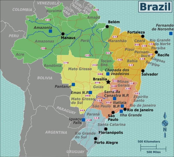 Map of Brazil