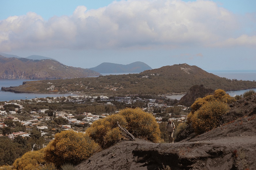 View from the highest point of Vulcano island