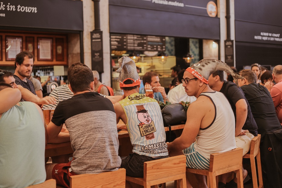 funny sardines lovers visitors in Time Out Market