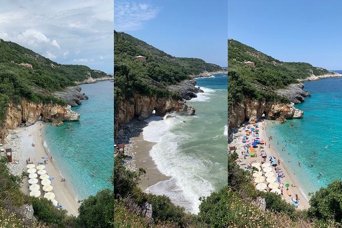 Mylopotamos beach in different days
